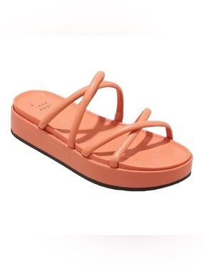 A New Day NWT 5 Dory Platform Heels Strappy Sandals Apricot Orange